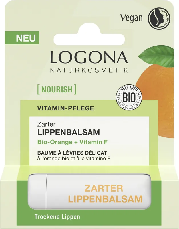 Logona NOURISH Zarter Lippenbalsam Bio-Orange + Vitamin F 10 x 4,6g Heißes Angebot