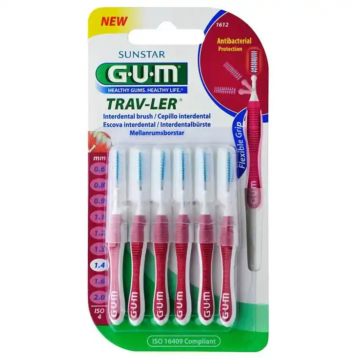 Nur Für Kurze Zeit GUM Trav-Ler 1,4mm Kerze pink Interdental + 6Kappen, 6 St
