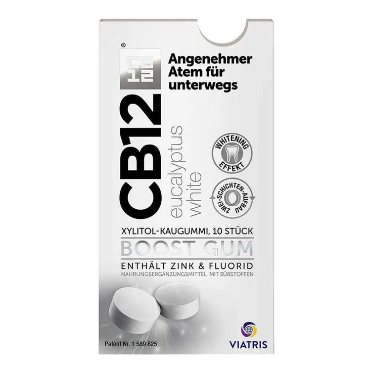 Bestseller CB12 boost Eucalyptus white Kaugummi, 10 St