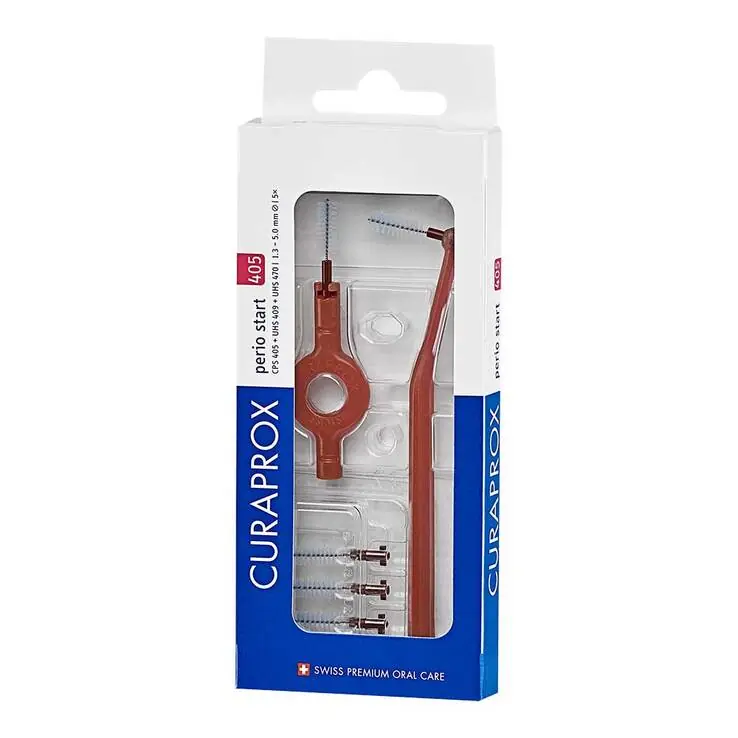 Curaprox Interdental Set Cps 405 rot 5 St Bürstchen + 2 Halter, 1 P Neu