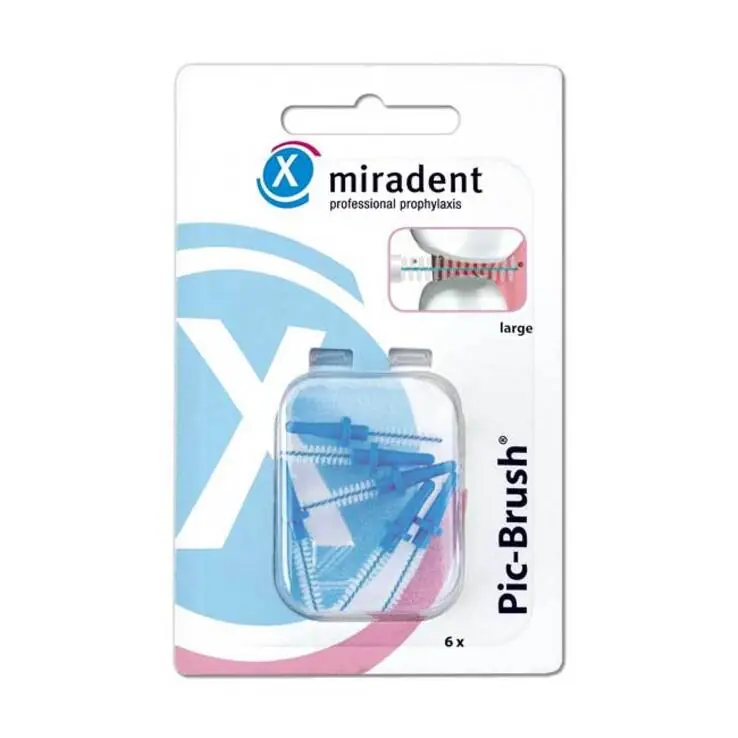 Billig Miradent Interdentalbürste Pic-Brush large blau, 6 St