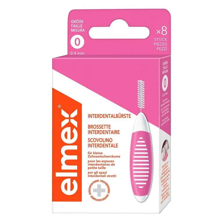 Elmex Interdentalbürsten Iso Größe 0 0,4 mm rosa, 8 St Sonderaktion
