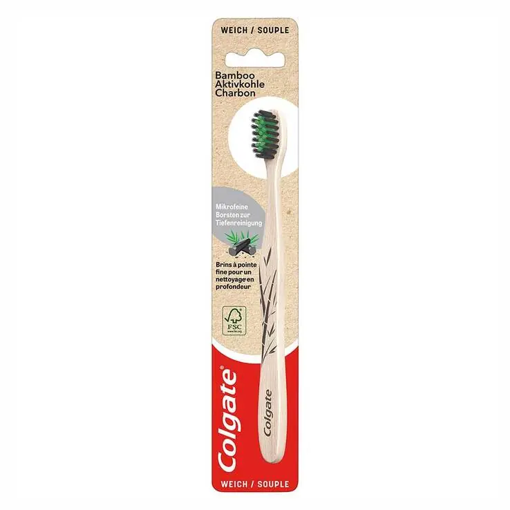 Markenprodukt Colgate Bamboo Aktivkohle Zahnbürste, 1 St