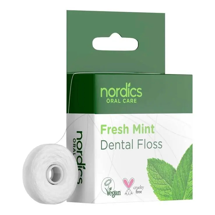 Öko Zahnseide aus Maisstärke frische Minze Nordics, 1 St Top-Seller