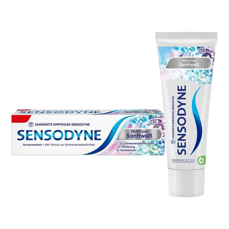 Sensodyne Multicare Sanftweiß Zahnpasta, 75 ml Neue Kollektion