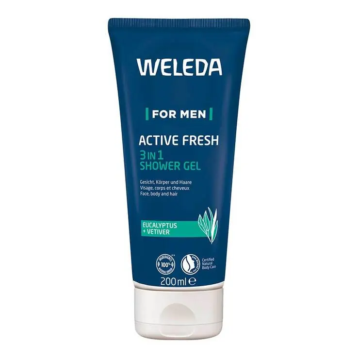 Weleda for Men Active Fresh 3in1 Shower Gel, 200 ml Mengenrabatt