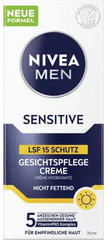 Kostenloser Versand MEN Sensitive Gesichtspflege Creme LSF 15