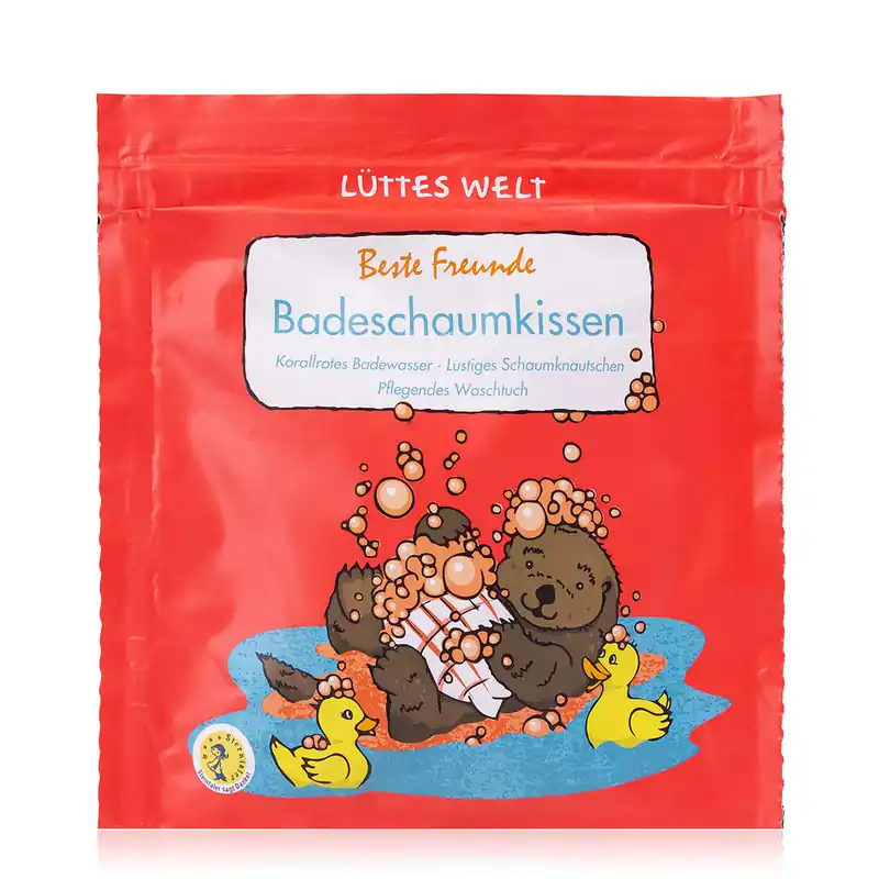 Zertifiziert Lüttes Welt Naturkosmetik Badeschaumkissen „Beste Freunde“, 50g 1 Stück