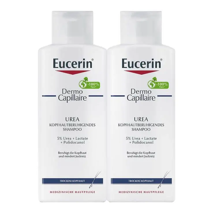 Eucerin Dermocapillaire kopfhautberuhigendes Urea Shampoo, 2X250 ml Solange Der Vorrat Reicht