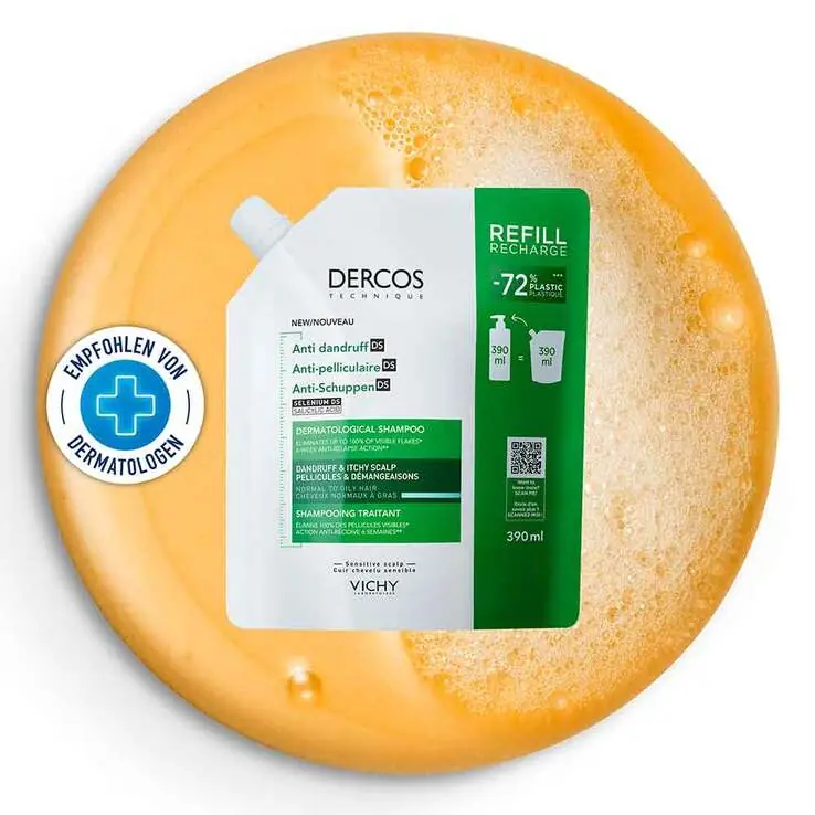 Vichy Dercos Anti-Schuppen Shampoo fettige Kopfhaut , 390 ml Echt