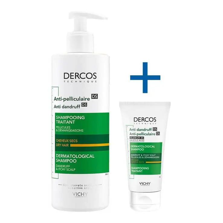 Vichy Dercos Anti-Schuppen Shampoo trockene Kopfhaut, 390 ml Handgefertigt