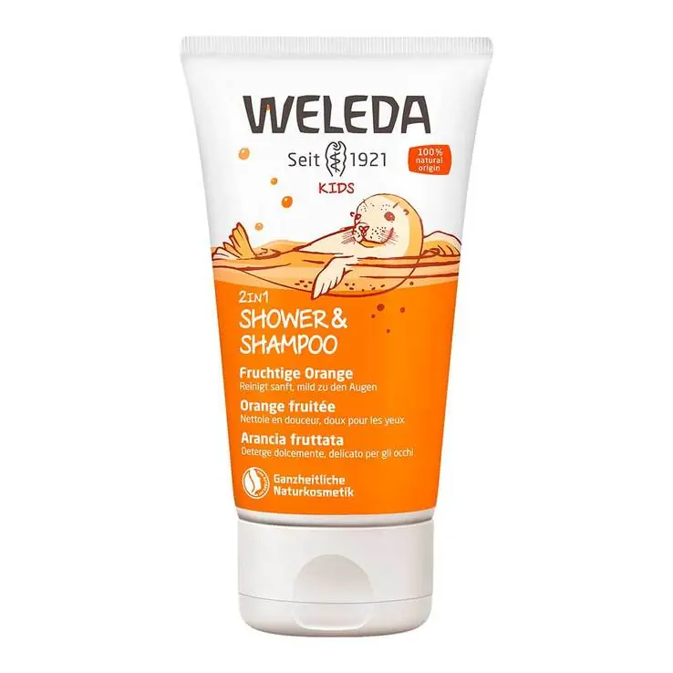 Weleda Kids 2in1 Shower & Shampoo fruchtige Orange, 150 ml Schneller Versand