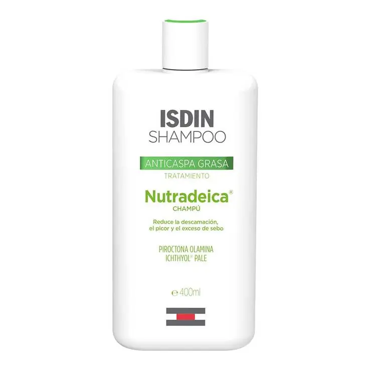 Finale Aktion ISDIN Nutradeica Shampoo gegen Schuppen und fettiges Haar, 400 ml