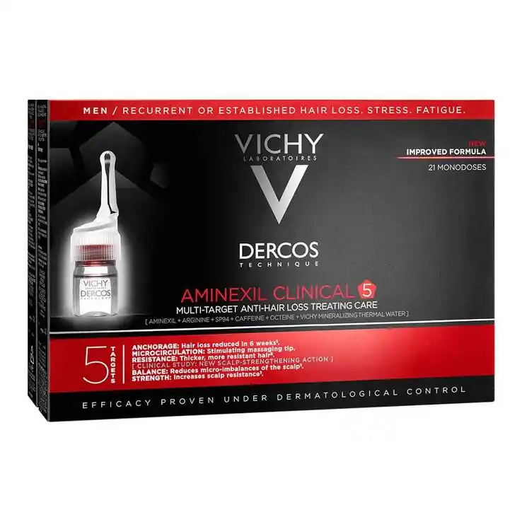 Sichere Zahlung Vichy Dercos Aminexil Clinical 5 für Männer, 21X6 ml