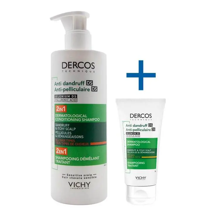 Vichy Dercos Anti-Schuppen 2in1 Shampoo und Conditioner, 390 ml Sichere Zahlung