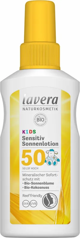 Markenware lavera Sensitiv Sonnenlotion KIDS LSF 50 4 x 100ml