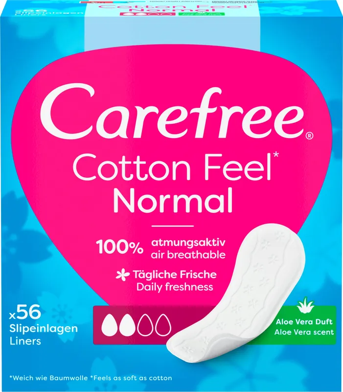 Preisreduziert Slipeinlagen Cotton Feel Normal mit Aloe Vera Duft