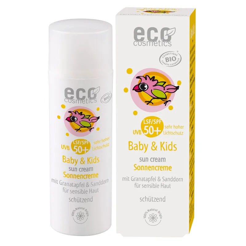 eco cosmetics Baby & Kids Sonnencreme LSF 50+ mit Granatapfel und Sanddorn 50ml Direkt Vom Hersteller