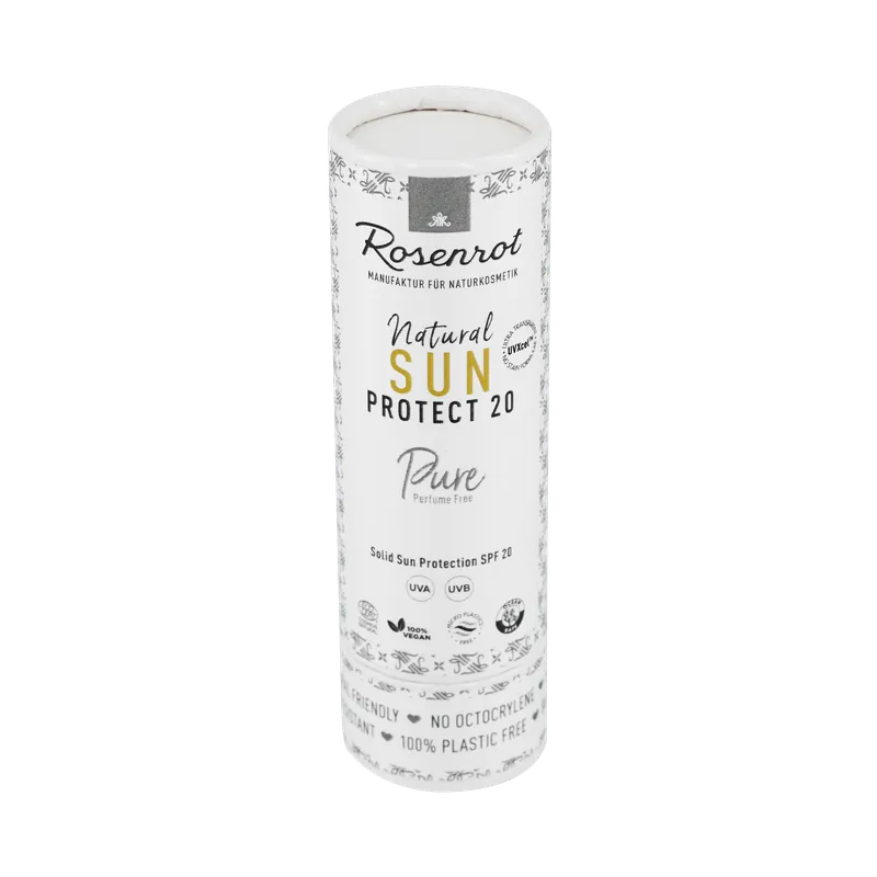 Rosenrot Naturkosmetik Rosenrot Sun Stick LSF 20 Pure duftfrei – 50g – Solid Sun Protection SPF-20 50g Rabatt
