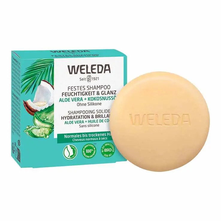 Angebot Weleda festes Shampoo Feuchtigkeit & Glanz, 50 g
