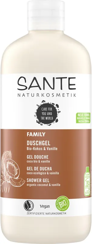 Sante FAMILY Duschgel Bio-Kokos & Vanille 500ml Exklusiv