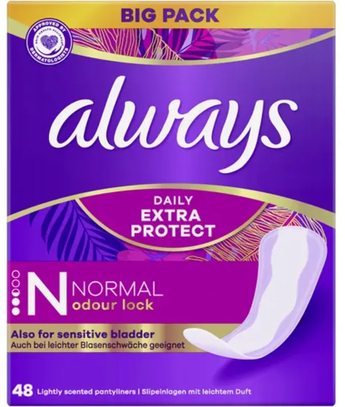Daily Extra Protect Normal Slipeinlagen mit leichtem Duft Highlight