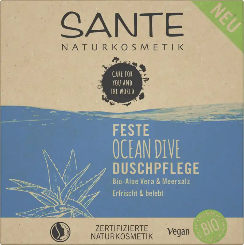 Sante Feste OCEAN DIVE Duschpflege Bio-Aloe Vera & Meersalz 80g Preisreduziert