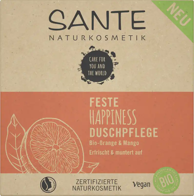 Mega-Angebot Sante Feste HAPPINESS Duschpflege Bio-Orange & Mango 80g