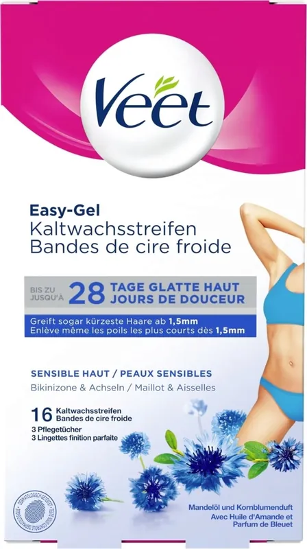 Sonderaktion Easy-Gelwax Kaltwachssstreifen f\\u00fcr Bikinizone & Achseln Sensible Haut