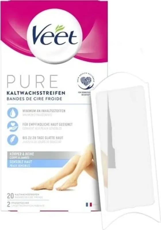 Markenware Kaltwachsstreifen K\\u00f6rper & Beine Sensible Haut
