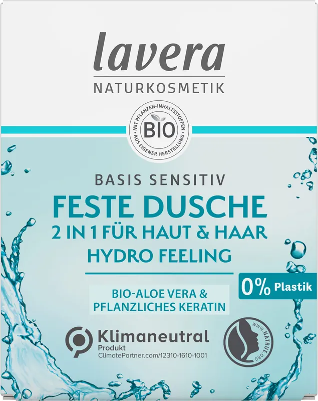 Super-Preis lavera Feste Dusche 2 in 1 basis sensitiv Hydro Feeling 6 x 50g