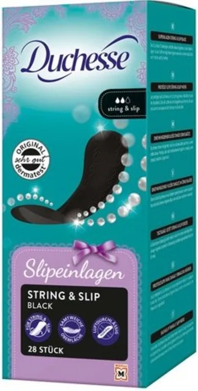 Slipeinlagen String & Slip Black Bestpreis