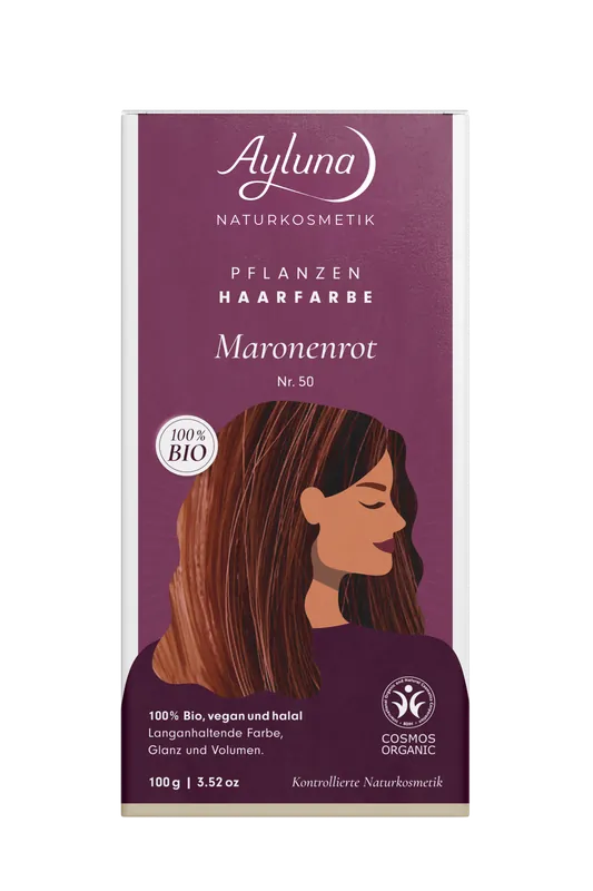 Großhandel Ayluna Pflanzenhaarfarbe Nr. 50 Maronenrot 100g