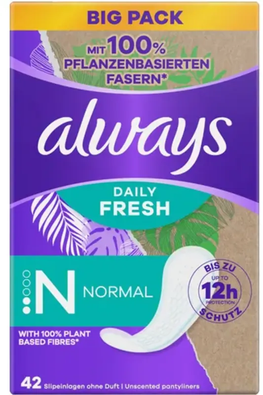 Daily Fresh Normal Pflanzenbasierte Slipeinlagen Finale Aktion