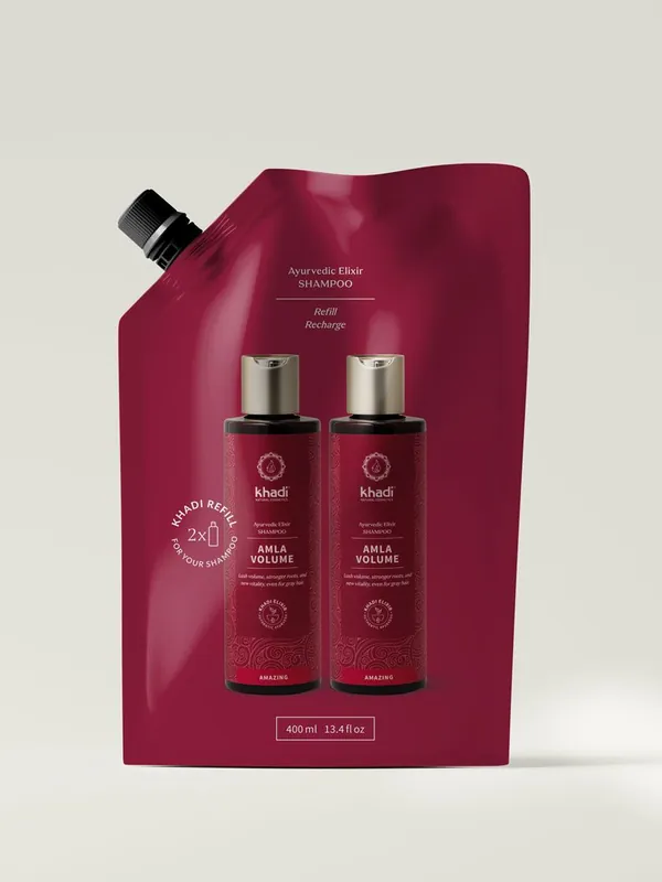 khadi Naturprodukte Refill khadi Ayurvedisches Elixier Shampoo Amla Volume 400ml Preiswert