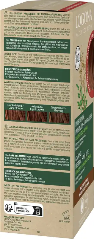 Logona Pflanzen-Haarfarbe Pulver Mahagonirot 100g Sale