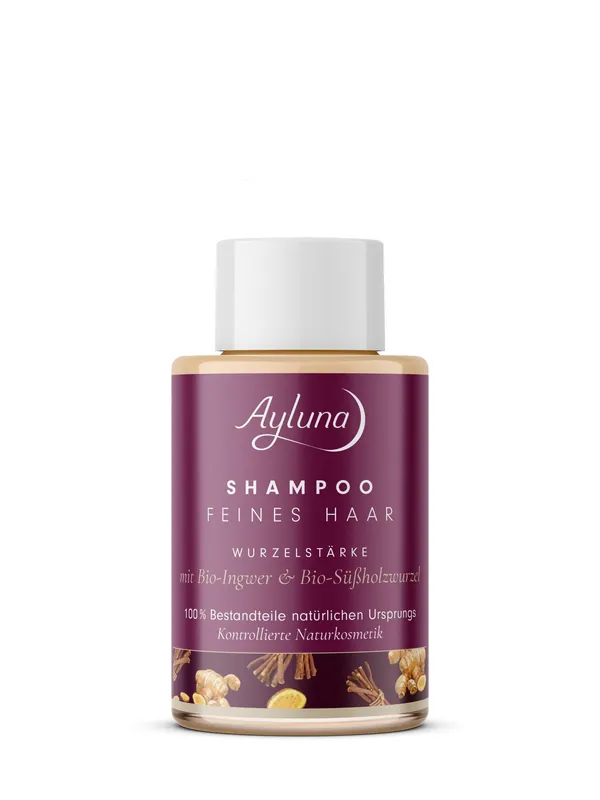 Echt Ayluna Shampoo Feines Haar Wurzelstärke mit Bio-Ingwer & Bio-Süßholzwurzel 50ml