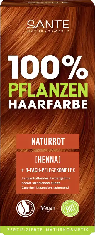 Saisonangebot Sante 100% Pflanzenhaarfarbe mit 3-Fach Pflegekomplex NATURROT 06 100g