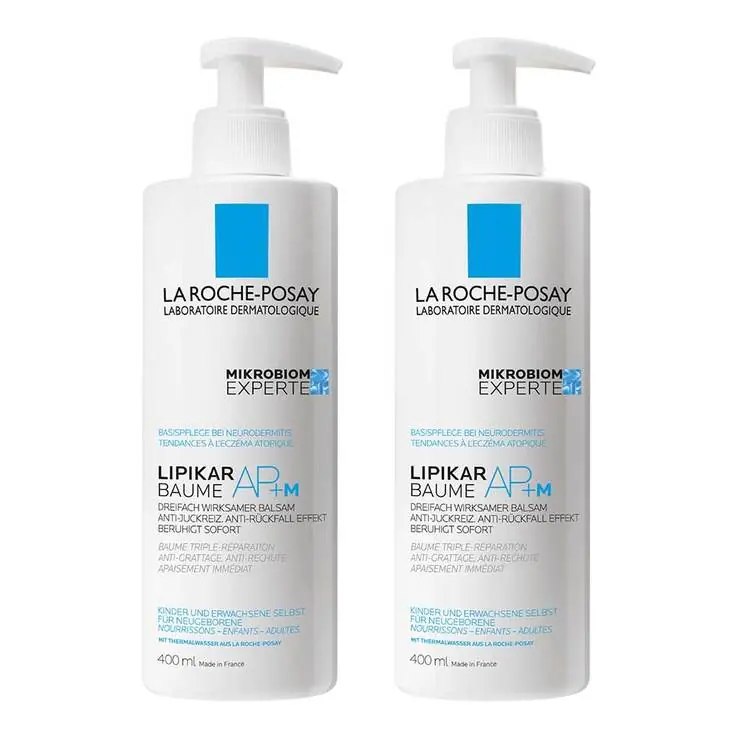 Weltweiter Versand La Roche Posay Lipikar Baume AP + M Creme, 2×400 ml