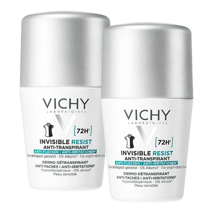 Vichy Deo Roll-on 72h Anti-Flecken Invisible, 2X50 ml Highlight