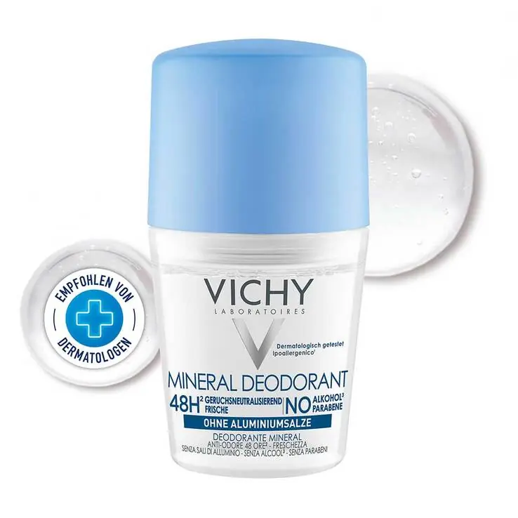 Vichy Deo Roll-on Mineral 48h ohne Aluminium, 50 ml Kostenfreie Lieferung