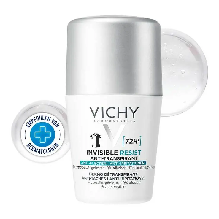 Vichy Deo Roll-on 72h Anti-Flecken Invisible, 50 ml Top-Qualität