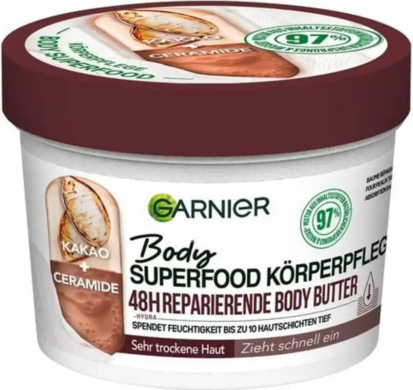 Begrenztes Angebot Body Superfood K\\u00f6rperpflege 48h reparierende Body Butter Kakao
