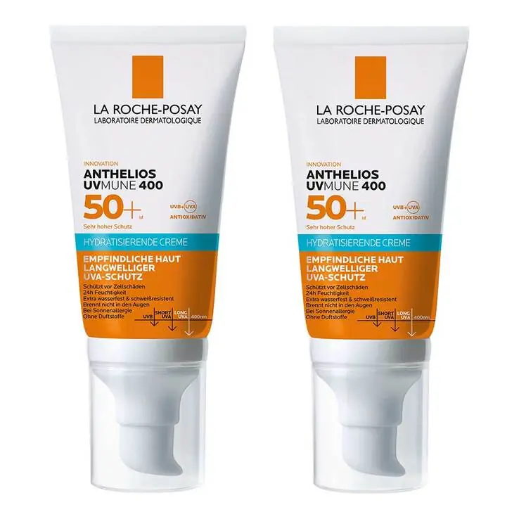 Preisknaller La Roche Posay Anthelios hydratisierende Creme UVmune LSF 50 +, 2×50 ml