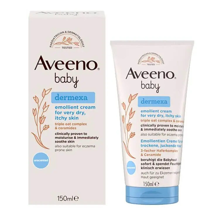 Schneller Versand Aveeno baby Dermexa Emollientien Creme, 150 ml