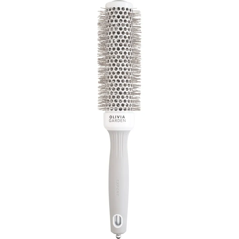 Olivia Garden Expert Blowout Speed Wavy Bristles White&Grey 35 Limited Edition