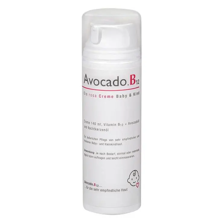 Avocado B12 Die rosa Creme Baby & Kind, 140 ml Kostenfreie Lieferung