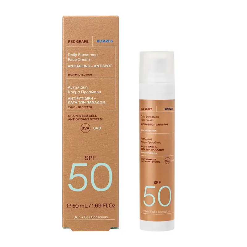 Top-Seller RED GRAPE Sonnencreme f\\u00fcrs Gesicht SPF50 Anti-Aging, 50ml