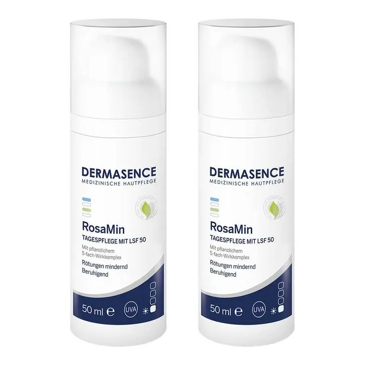 Preiswert Dermasence Rosamin Tagespflege LSF 50 Emulsion, 2×50 ml