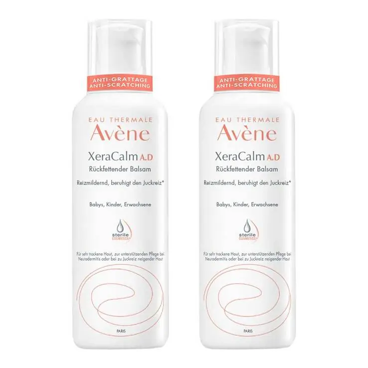 Avene XeraCalm A.D rückfettender Balsam, 2×400 ml Finale Aktion
